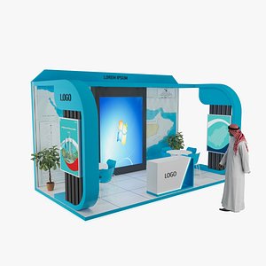 3D 5x3 meter exhibition stand model