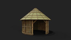 Bamboo Shelter 9 3D model