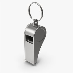 3D Silver Whistle