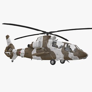3D model Helicopter OH-1 JGSDF Winter Complex Animation --447--
