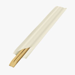 Chopsticks wood in paper packaging