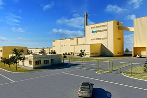 industrial plant factory c4d