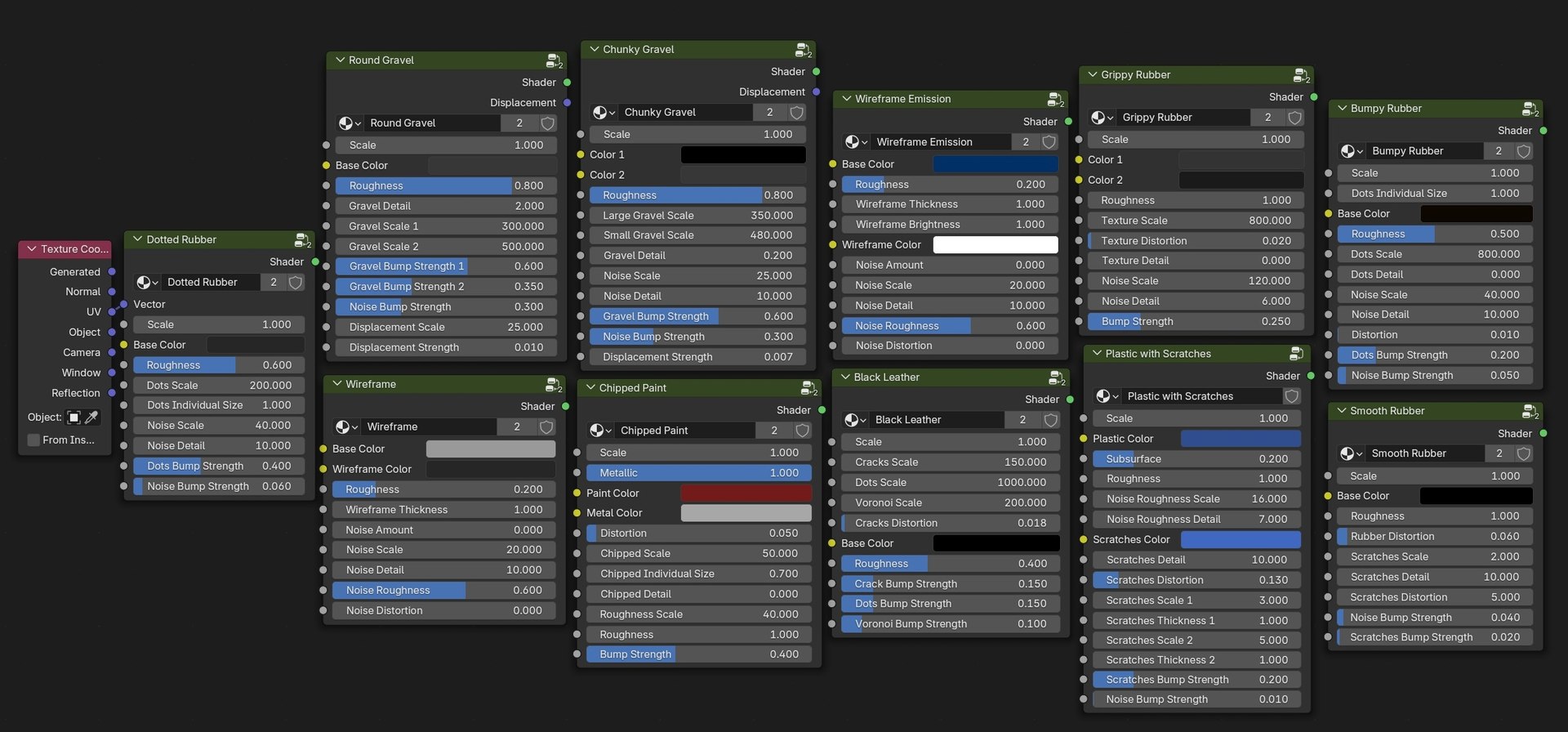 3D Model Blender Procedural Material Pack 24 - TurboSquid 2336451