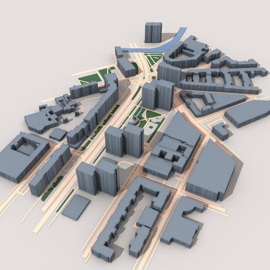 City 8 3D Model - TurboSquid 2381253