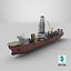 Modern Generic Drill Ship RUSTED