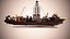 Modern Generic Drill Ship RUSTED