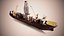 Modern Generic Drill Ship RUSTED