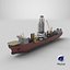 Modern Generic Drill Ship RUSTED