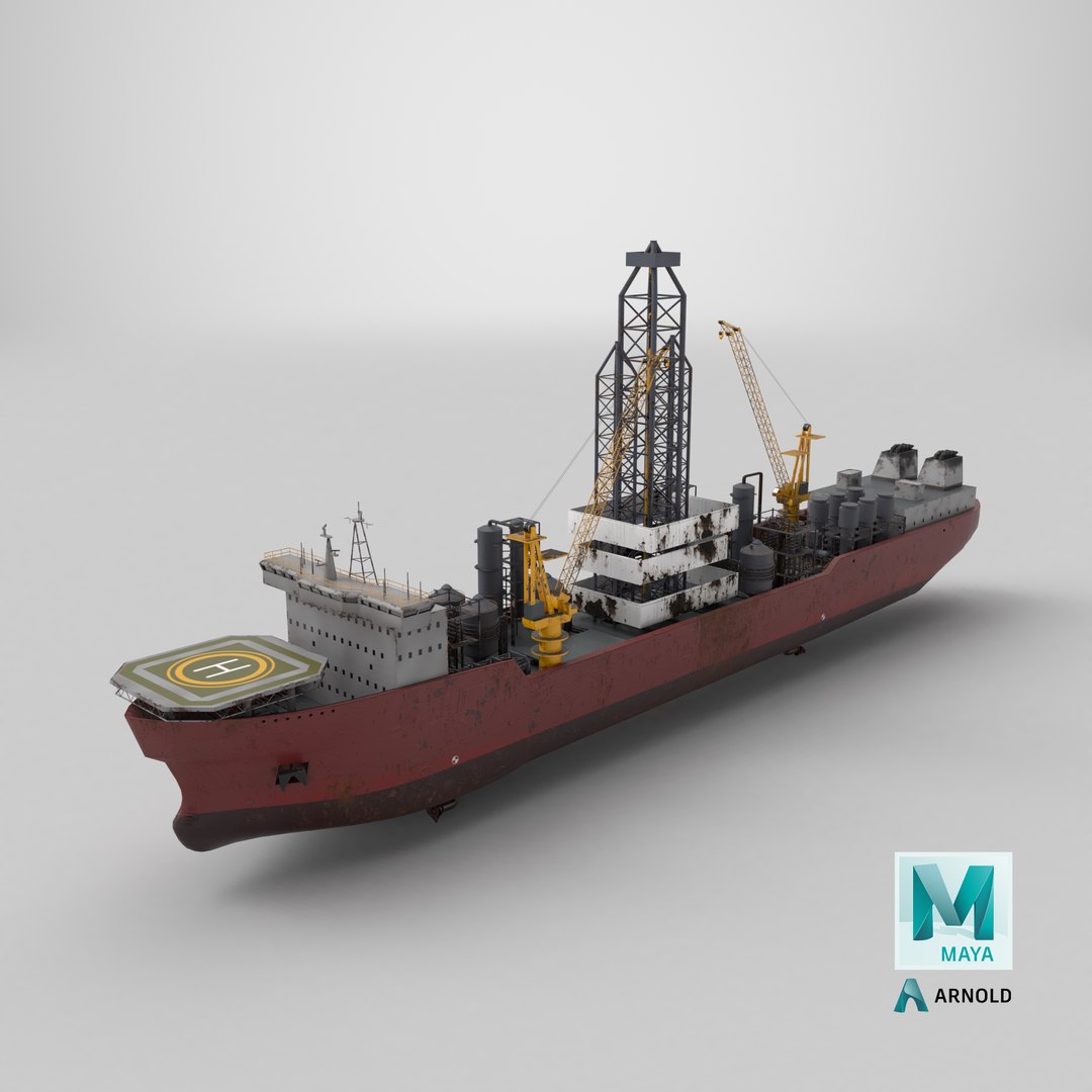 Modern Generic Drill Ship RUSTED model https://p.turbosquid.com/ts-thumb/NQ/hlMz2H/qm/stemcell_maya_arnold_render/png/1727787054/1920x1080/fit_q87/32e8f01b1b455fb2787adf1eea43fcaf39600e4a/stemcell_maya_arnold_render.jpg