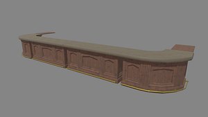 Vintage Bar Counter 3D model