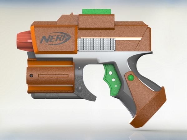 Fichier STL Pistolet pour Fléchettes NERF 🔫・Design pour