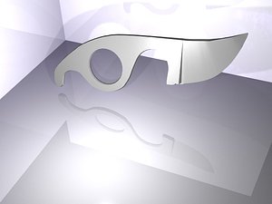 small hand knife 3d model