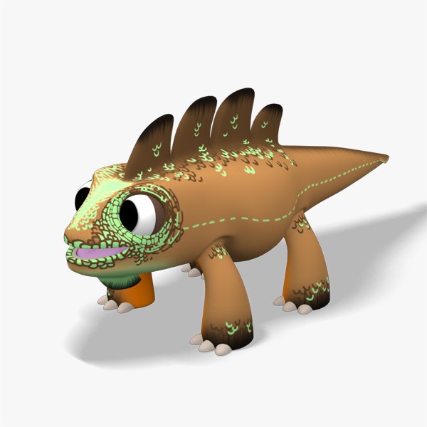 3dsmax lizard cartoon toon