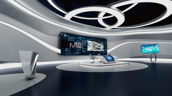 Big Futuristic TV Studio Collection 8 in 1 model - TurboSquid 1721406