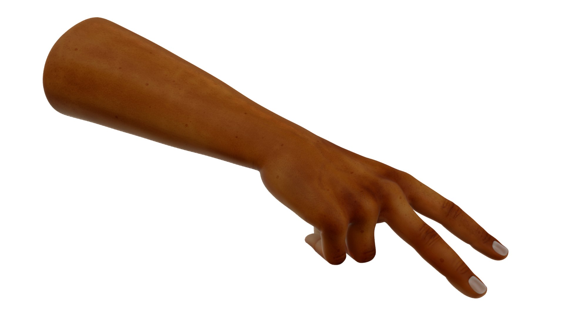 Hand of African Male Victory Sign Pose 3D model preview