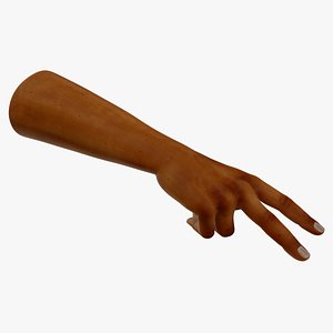 3D model Hand of African Male Victory Sign Pose