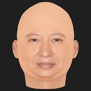Low Poly Sammo Hung - Hong Jin Bao Head