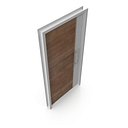 Modern Design White Metal Steel Door with Wooden Details