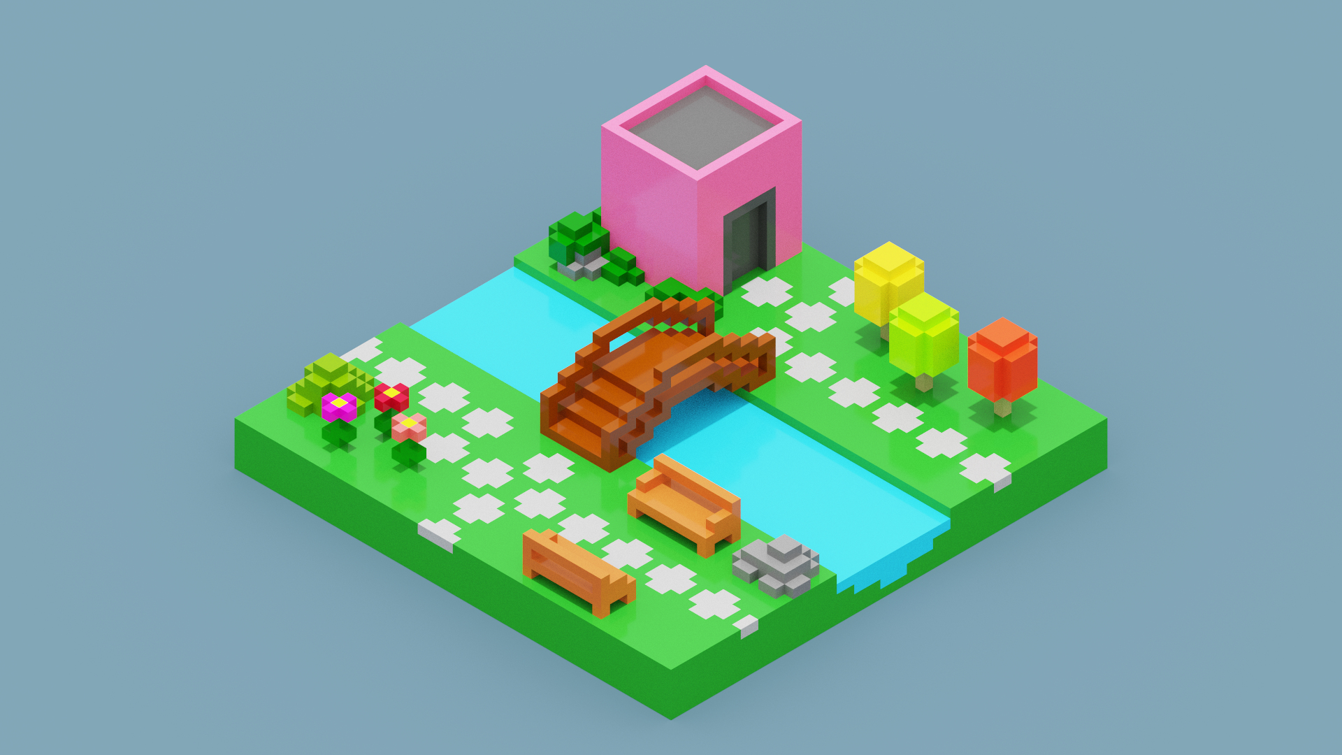 3D Isometric Voxel Art TurboSquid 2053745