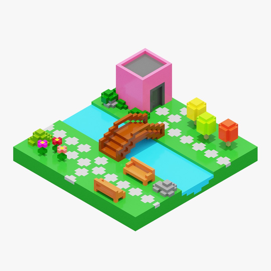 3D Isometric Voxel Art - TurboSquid 2053745