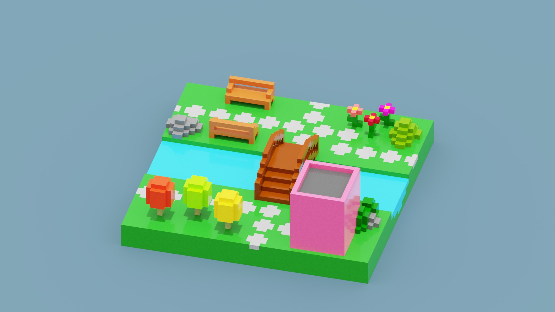 3D Isometric Voxel Art - TurboSquid 2053745