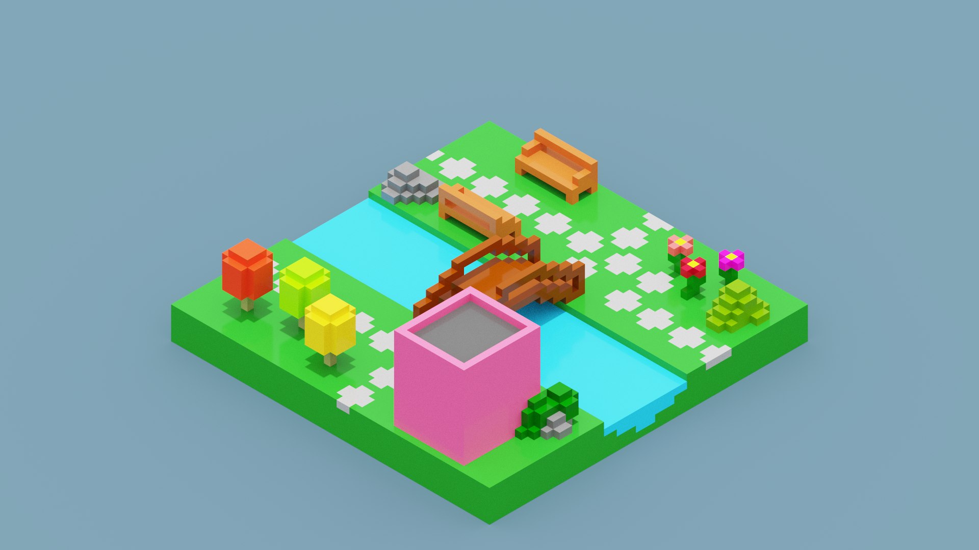 3D Isometric Voxel Art - TurboSquid 2053745