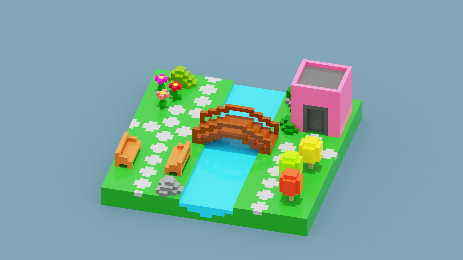 3D Isometric Voxel Art - TurboSquid 2053745