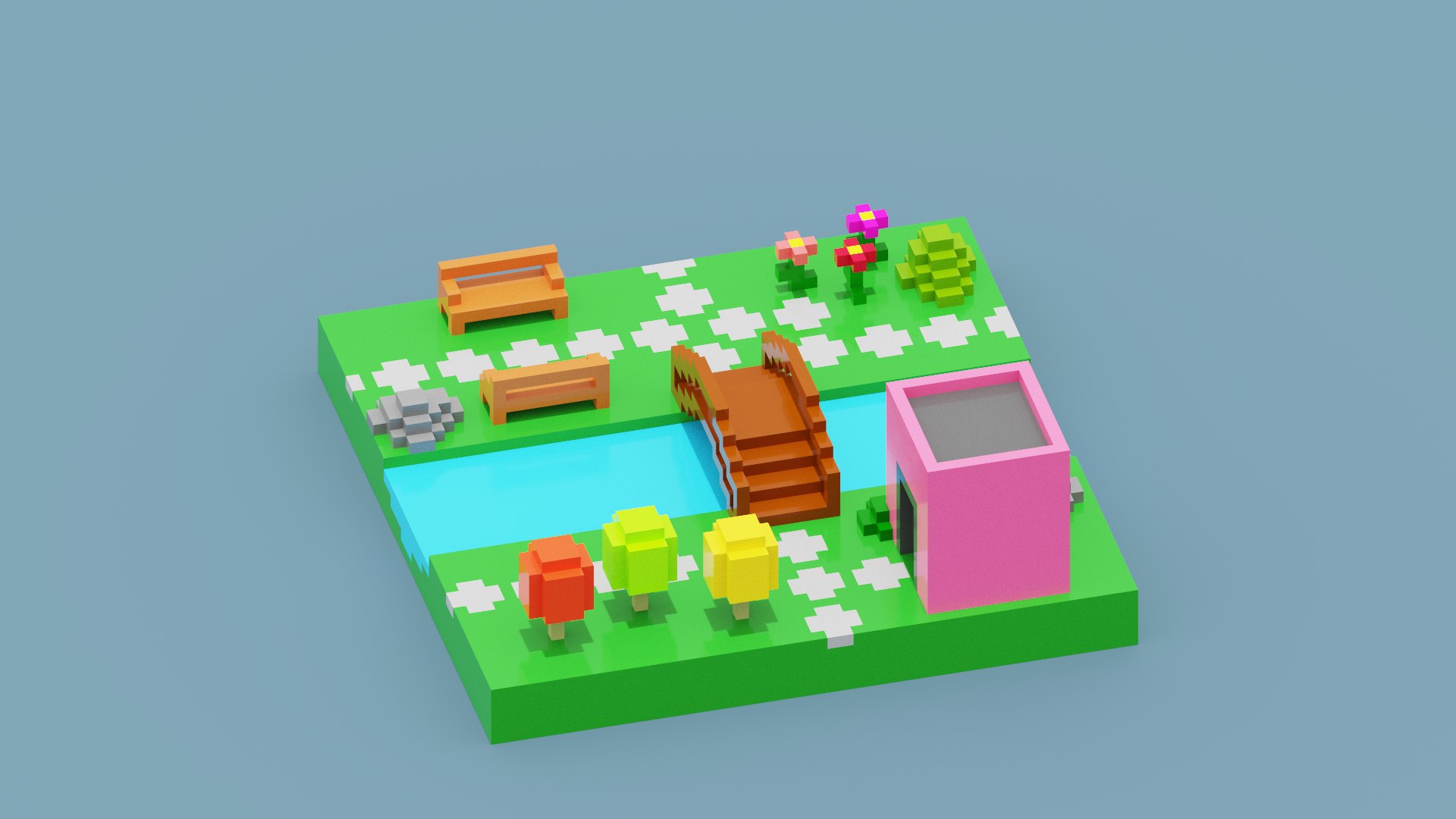 3D Isometric Voxel Art - TurboSquid 2053745