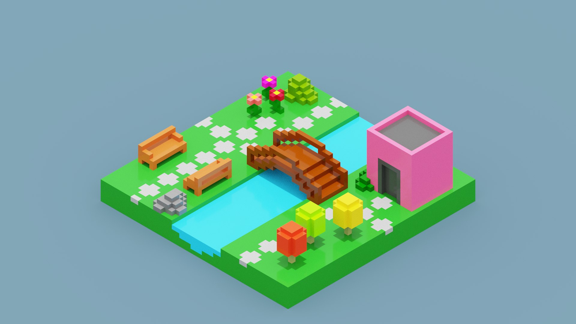 3D Isometric Voxel Art - TurboSquid 2053745