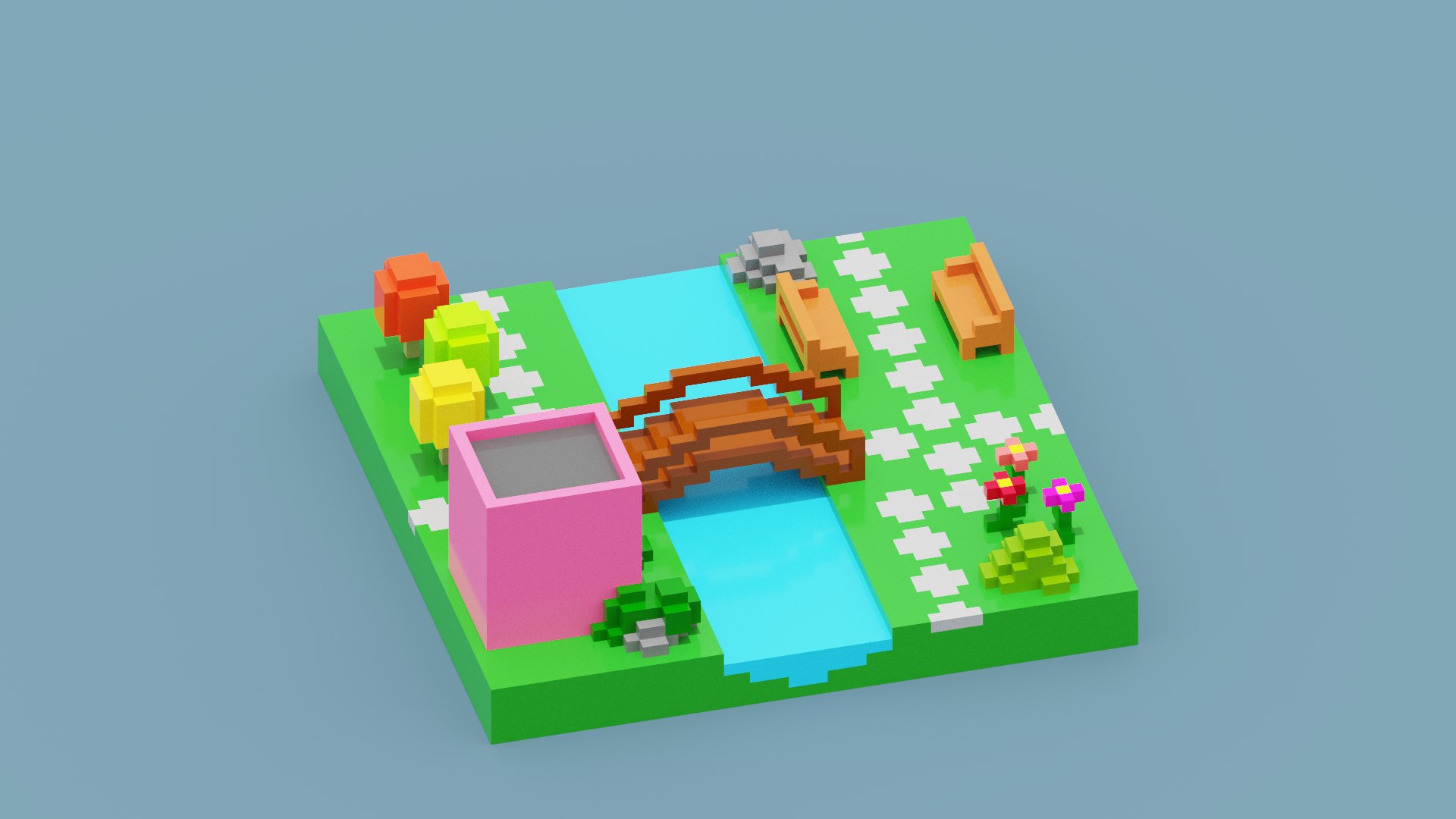 3D Isometric Voxel Art - TurboSquid 2053745