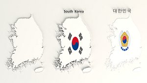 south korea 3D model