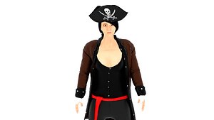 Pirate Woman 3D model