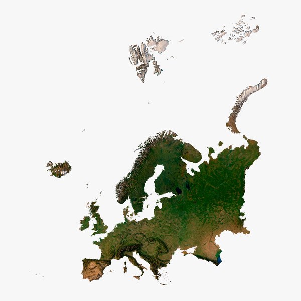 Relief map of Europe 3D model