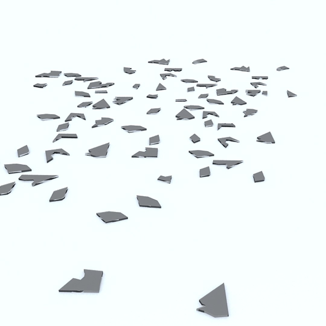 3d Broken Glass Shard