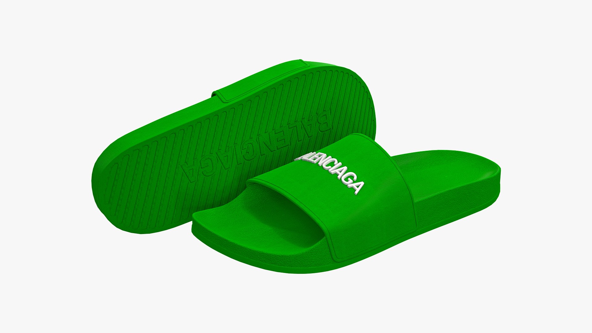 green balenciaga sandals