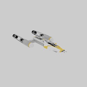 3D model Star Wars Y-Wing with Interior