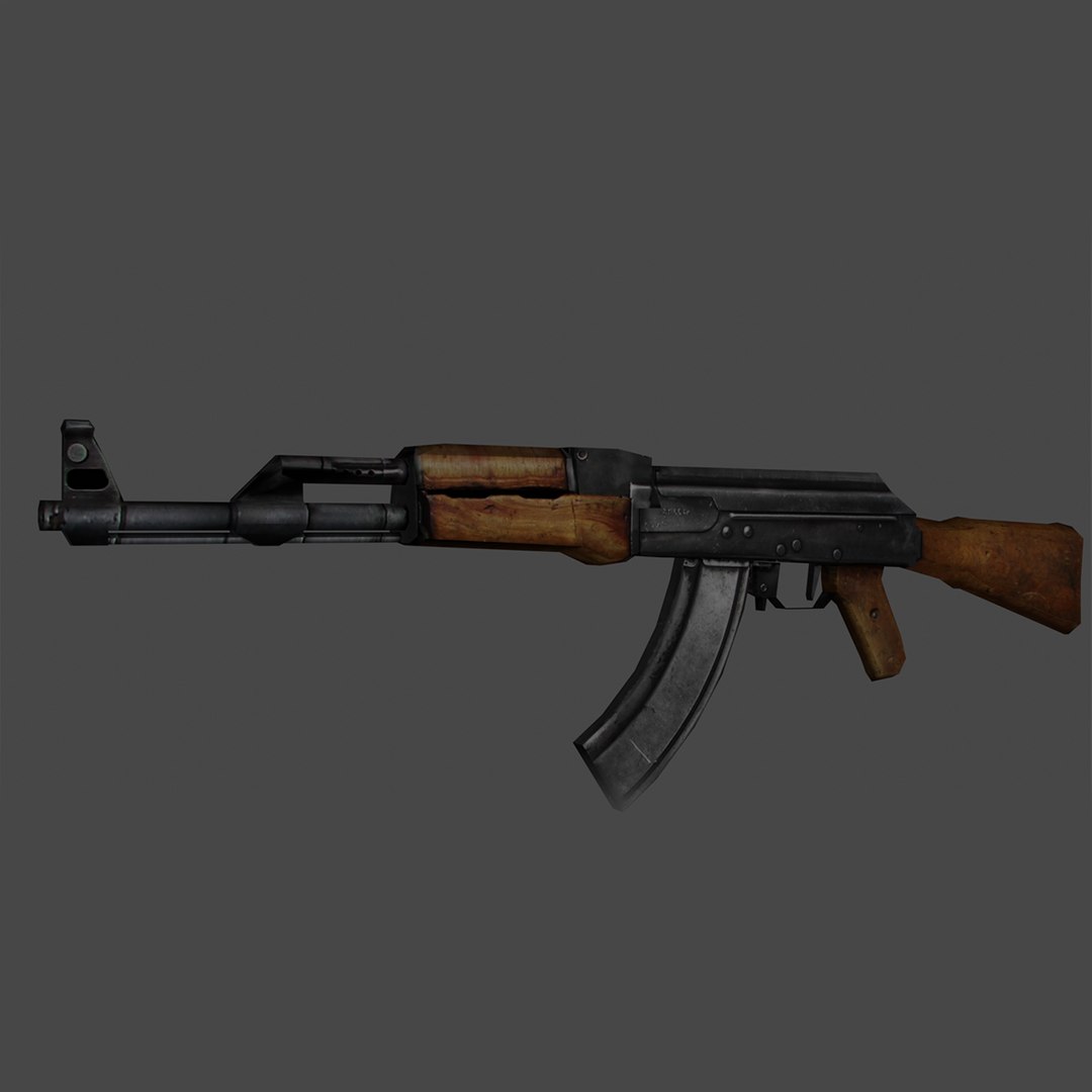 ak47 低聚3d模型