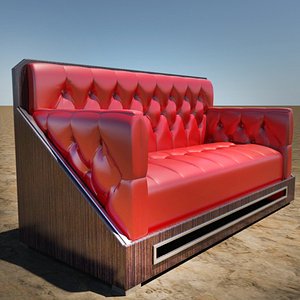 3d modern tufted sofa model