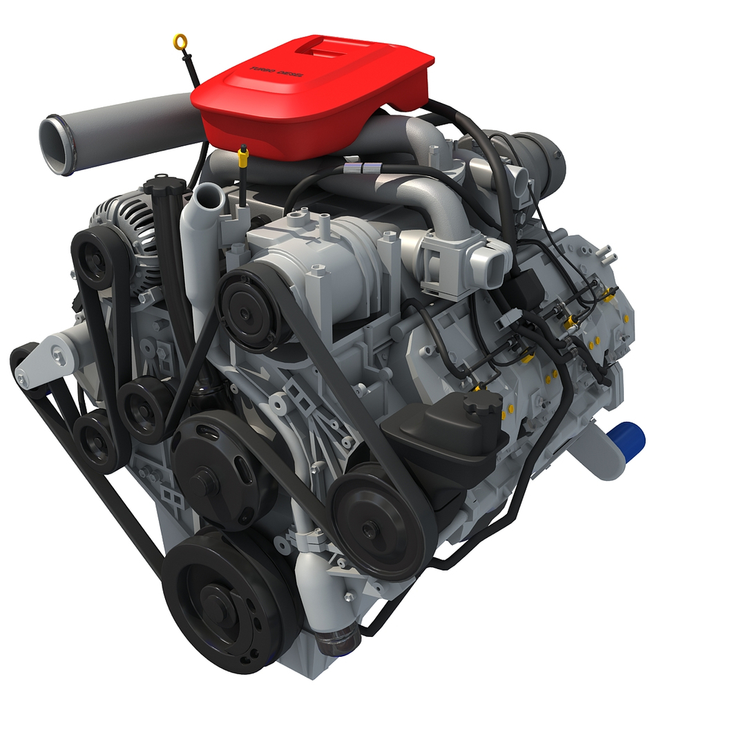 Car engine, Free 3D model