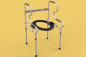 MULTIPURPOSE TOILET SEAT FOLDABLE COMMODE CHAIR WALKER RAISED