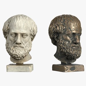 head sculpture aristoteles 3d max