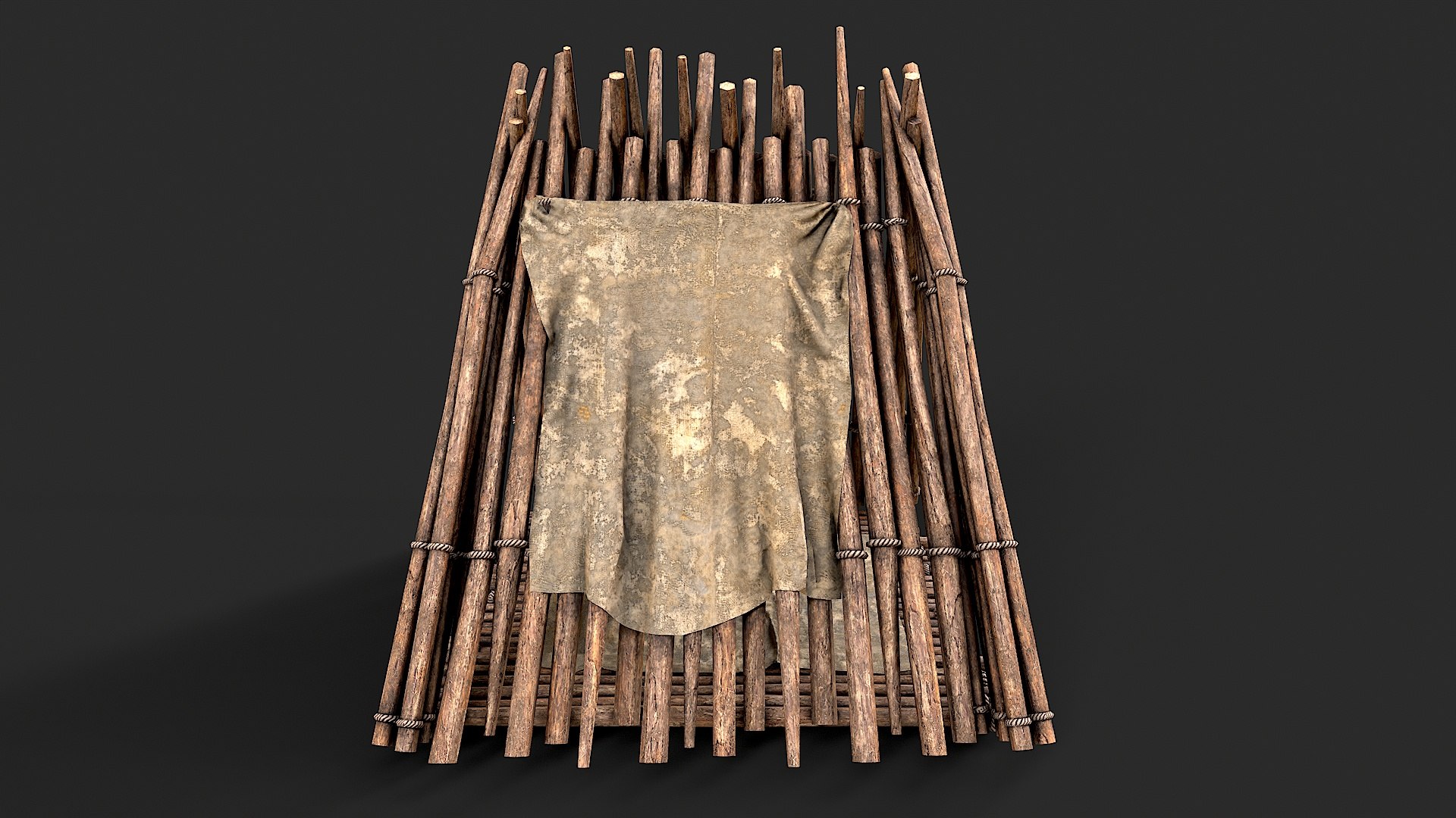 Primitive Wood and Fabric Tent Shelter 1 3D model https://p.turbosquid.com/ts-thumb/NR/efaxV8/PG/tbrender_viewport_010/jpg/1740042666/1920x1080/fit_q87/e1d40809b125ed1735d5f9c12b00a6e01ef099cd/tbrender_viewport_010.jpg