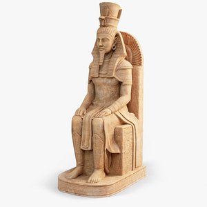 3D model Egyptian Statue Pharaoh