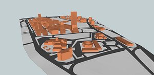 alabdali islamic hospital massing 3d model