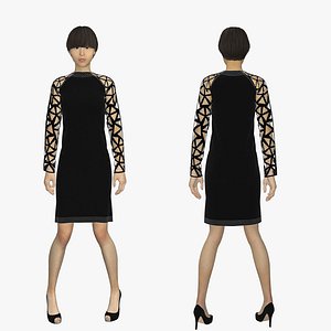 Hole dress Marvelous Designer or Clo3D ZPRJ 3D model