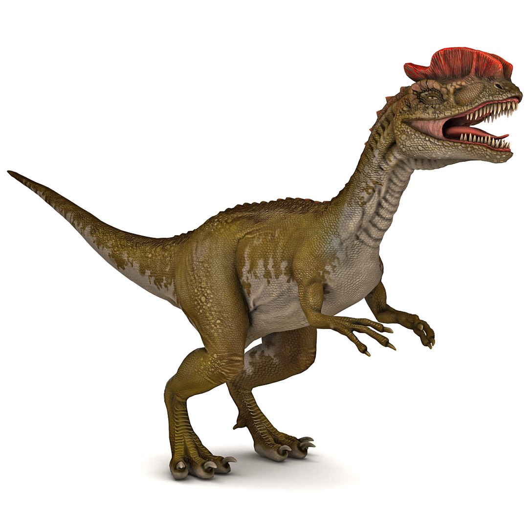 Dilophosaurus Dinosaur Modelled 3d Max, image size:1080x1080