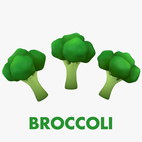 3D cartoon broccoli - TurboSquid 1202606