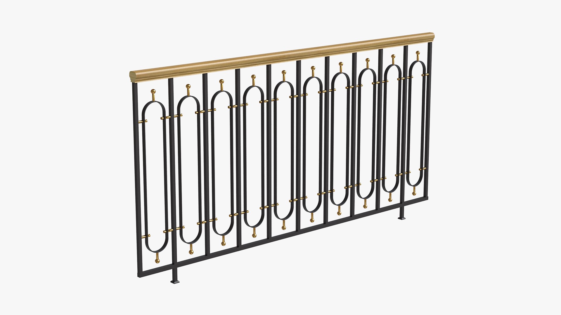 3D Art Deco Style Railing - TurboSquid 2093896