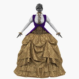 dress victorian apparelle 3D model