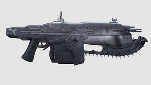 3D model sci fi weapon